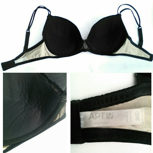 HP Silky Padded Lace Pushup Balconette Bra Apt 9 Leopard Satin Soft 36D Metallic - Picture 8 of 8